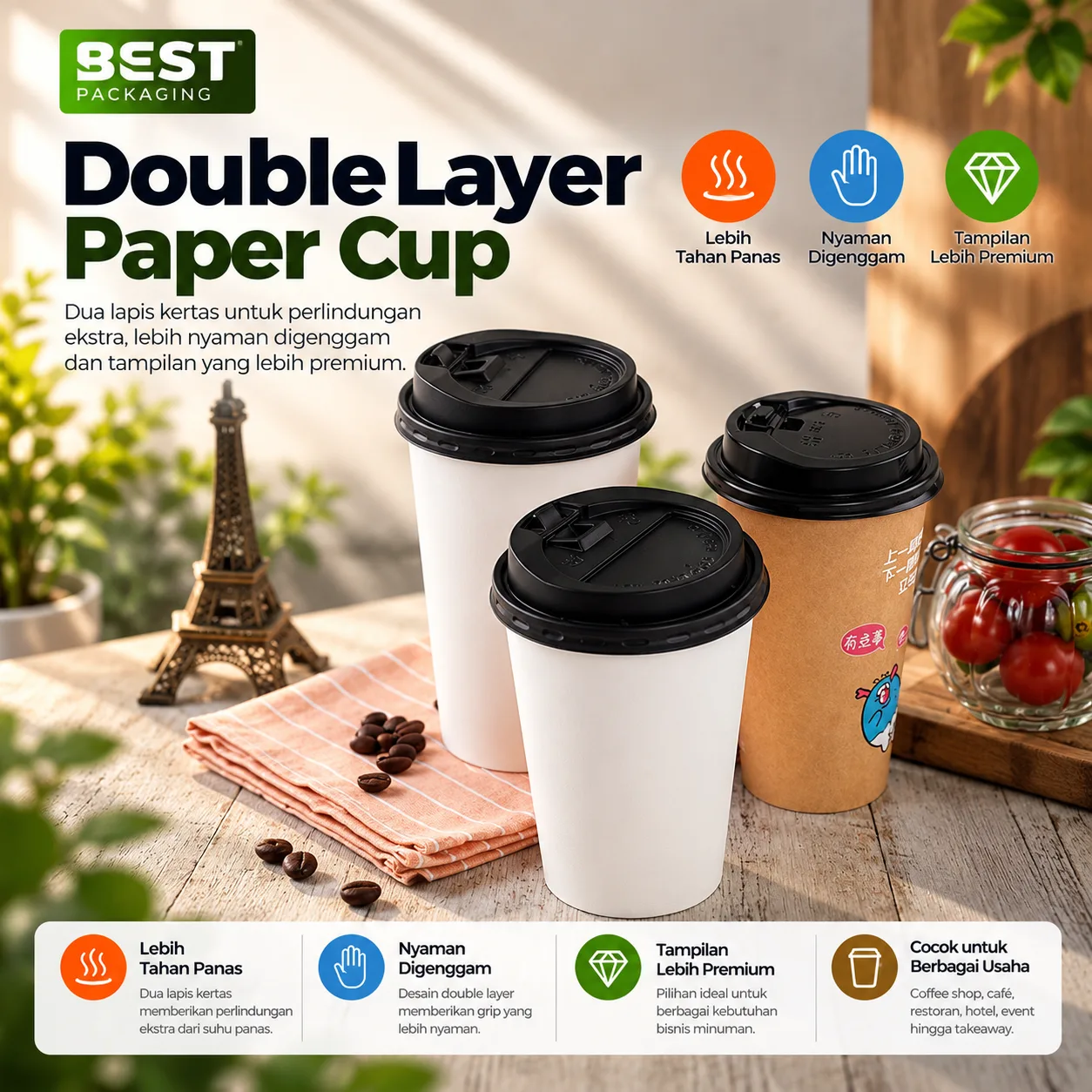Double Layer Paper Cup – Extra Layer, Extra Comfort