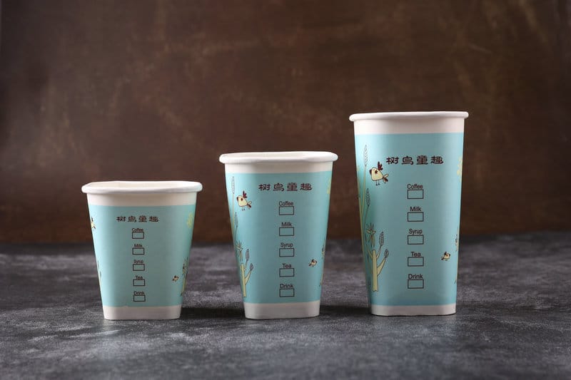 Square paper cup