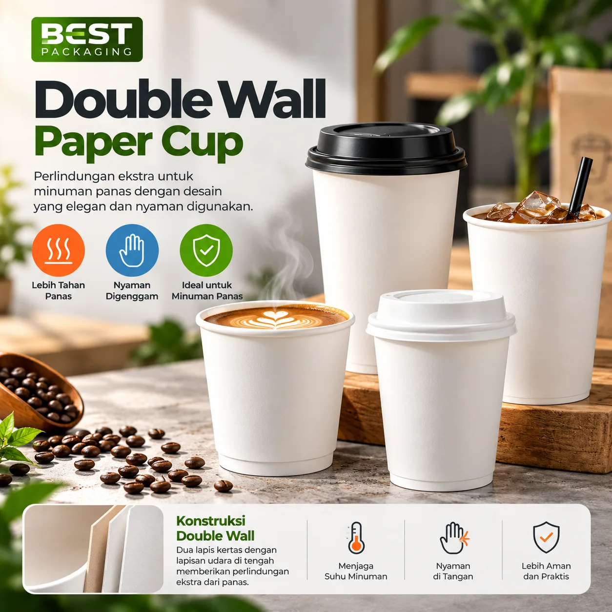 Double Wall Paper Cup – Solusi Cup Panas yang Lebih Nyaman